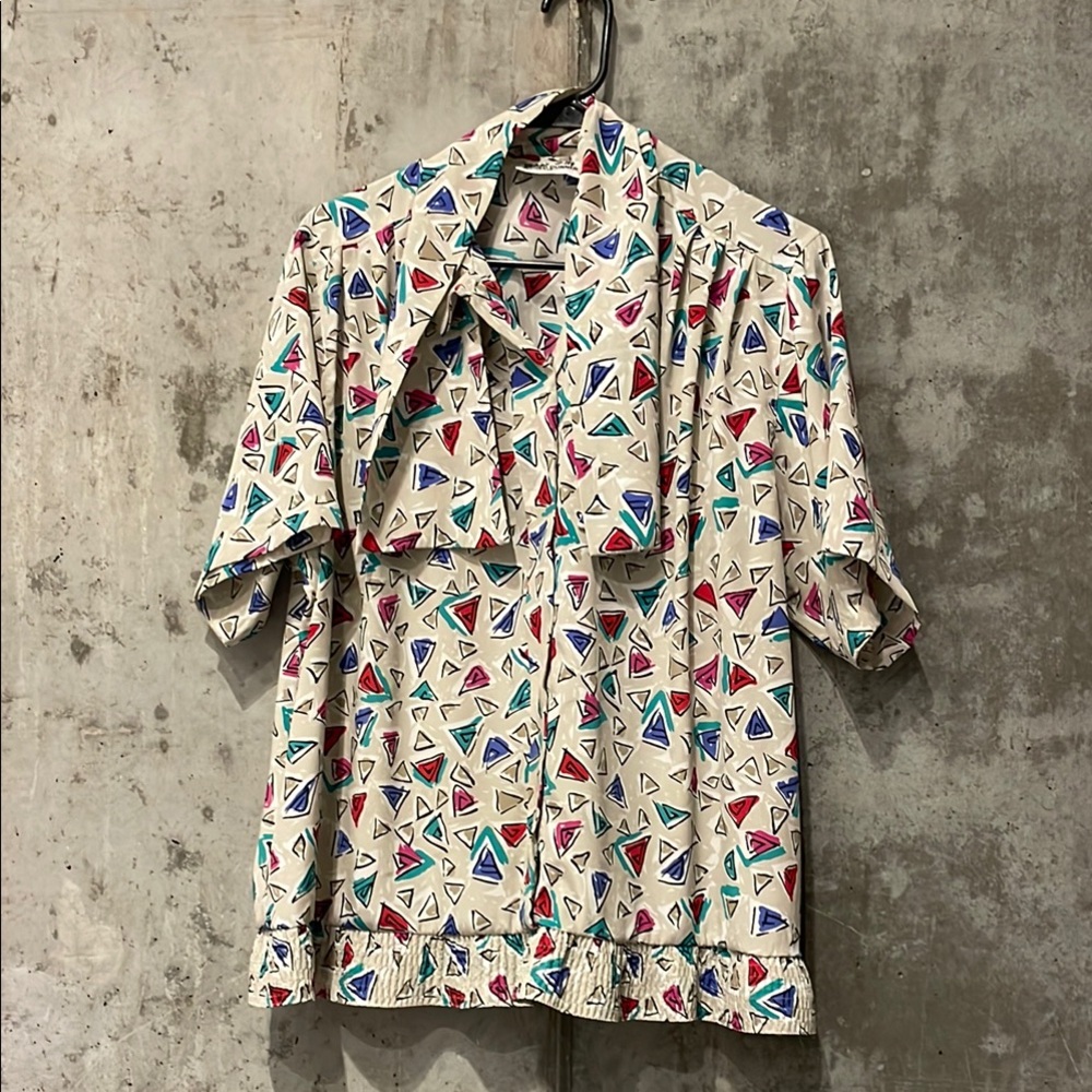 Colorful Geometric Print Shirt